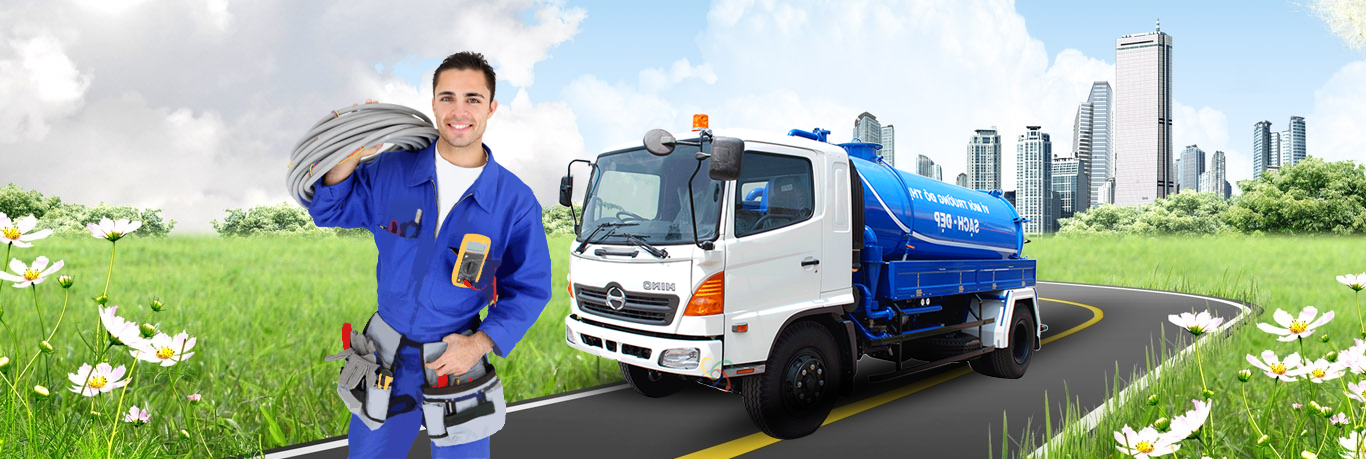 Hút bể phốt tại nhà khách hàng