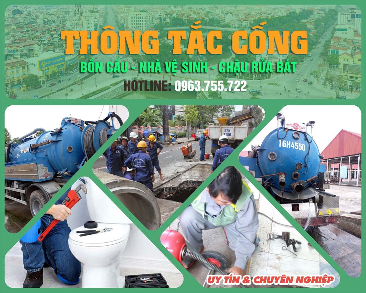 Thông tắc cống giá rẻ tại Hải Phòng| Sạch 100% - Có Bảo Hành