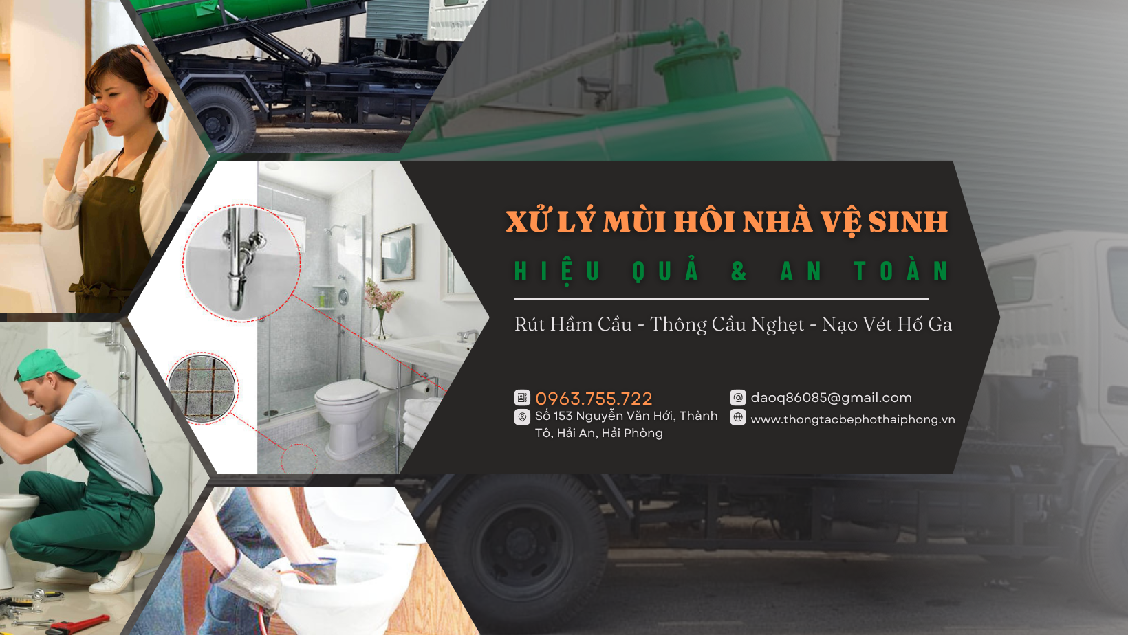Dịch vụ xử lý mùi hôi nhà vệ sinh, bồn cầu tại Hải Phòng - Nhanh - Sạch - Hỗ trợ 24/7