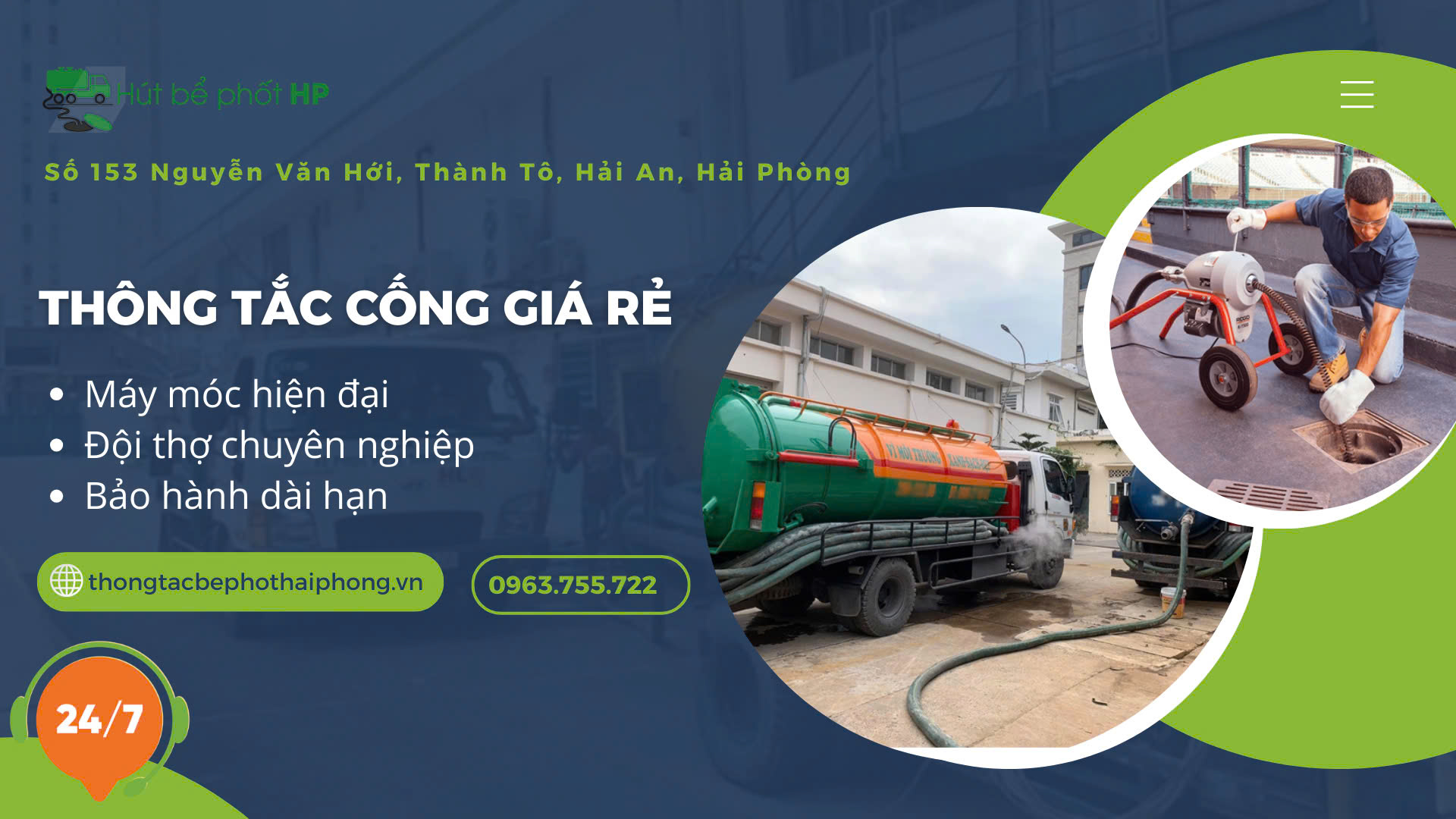 Công ty hút bể phốt uy tín hàng đầu tại Hải Phòng | Cam kết Nhanh, Sạch
