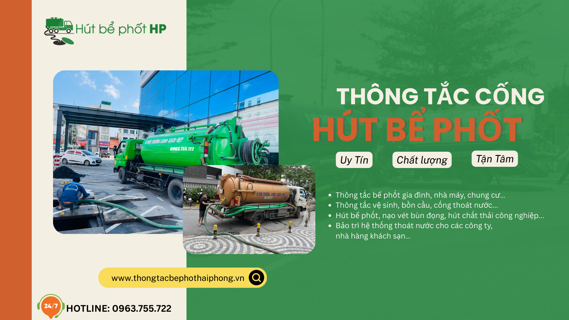 Dịch vụ Thông tắc cống Hải Phòng giá rẻ | Hotline: 0963.755.722