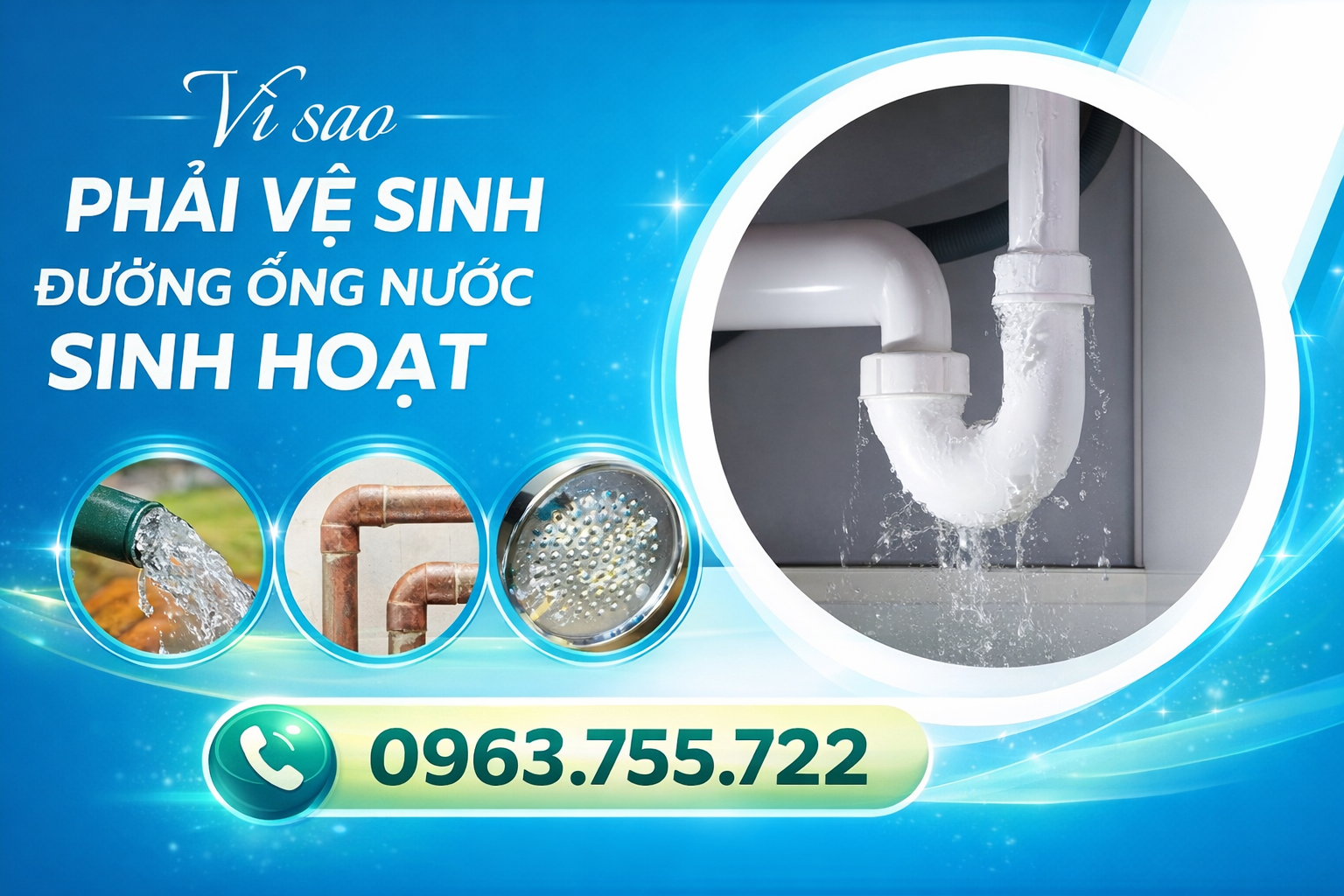 Dịch vụ sục rửa vệ sinh đường ống nước sinh hoạt tại Hưng Yên 