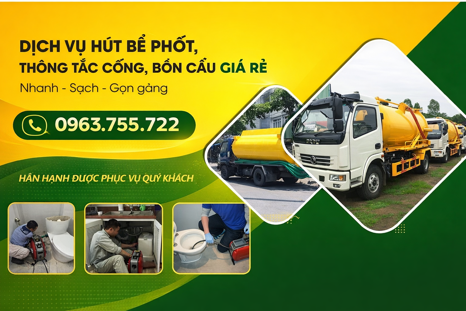 Thông tắc cống, bồn cầu chung cư tại Quảng Ninh | Giá Siêu Ưu Đãi 2026