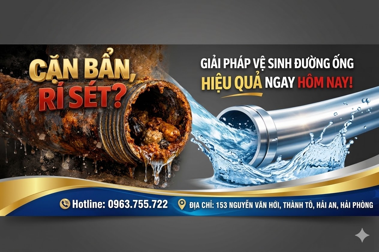 Cặn Bẩn, Rỉ Sét? Giải Pháp Vệ Sinh Đường Ống Hiệu Quả Ngay Hôm Nay