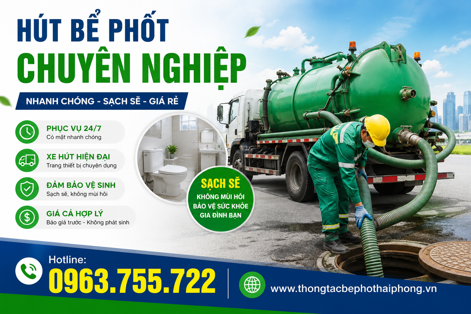 Dịch Vụ Hút Bể Phốt Tại Hải Phòng  Uy Tín Giá Tốt 2026