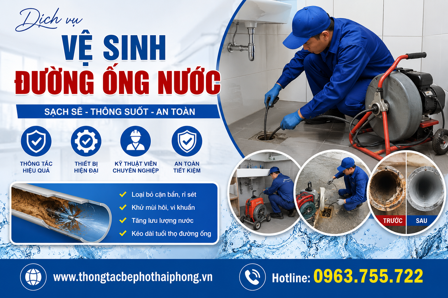 Dịch Vụ Vệ Sinh Đường Ống Nước Tại Hải Phòng - Sạch Sâu, An Toàn, Giá Rẻ