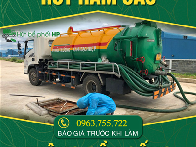 Bảng giá thông tắc cống, hút bể phốt giá rẻ tại Hải Phòng mới nhất