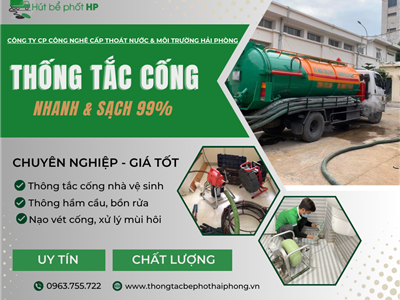 Bảng báo giá thông tắc cống tại Hải Dương | Tiết kiệm 30%